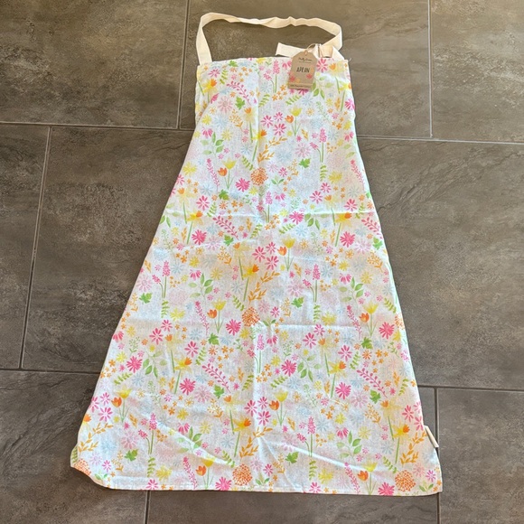 Floral Apron with Pink and Yellow Accents - Picture 1 of 1